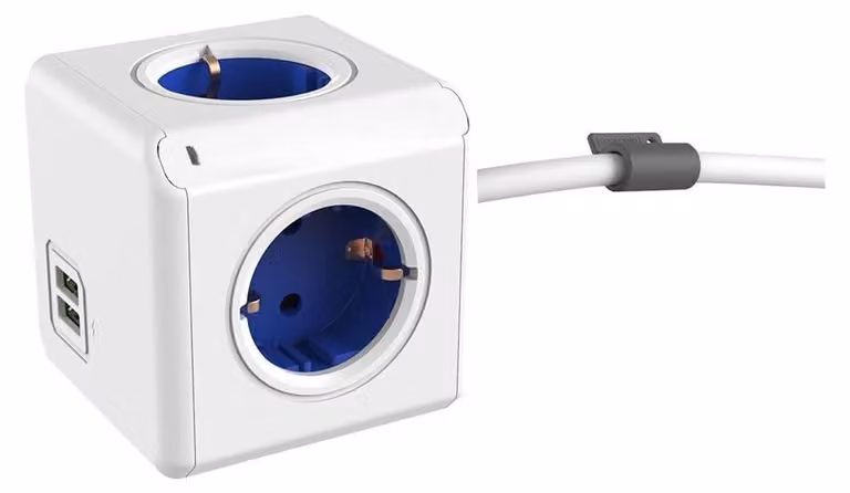 Prese multiple con funzionalità estese + prese USB 4 + 2 porte USB 1402