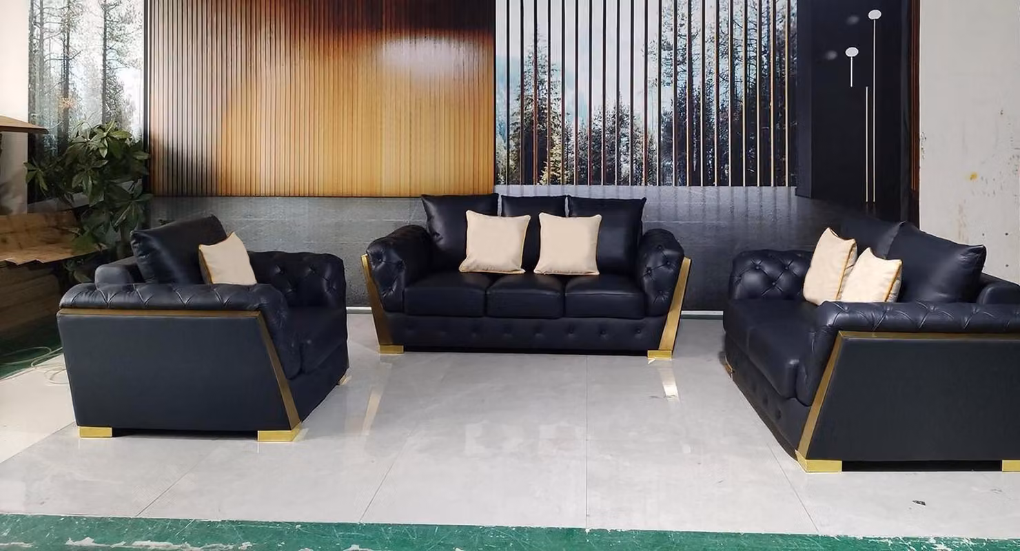 Chesterfield 3+2+1 Sofagarnitur Couch Möbel Sofa Couchen Set 3tlg.