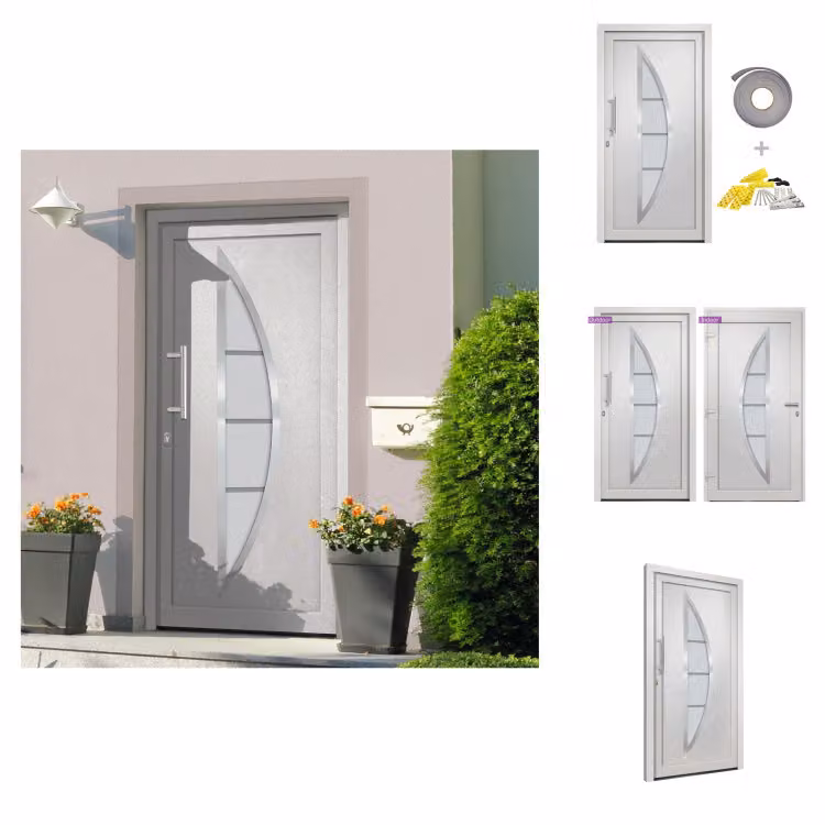 vidaXL Porta d'ingresso bianca 108x200 cm - Porte d'ingresso