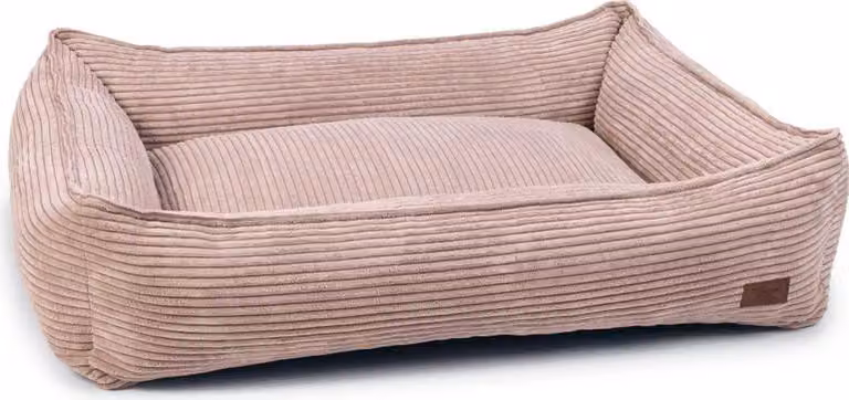 Ideato da Lotte Cestino per cani a coste rosa 65x60x20 cm