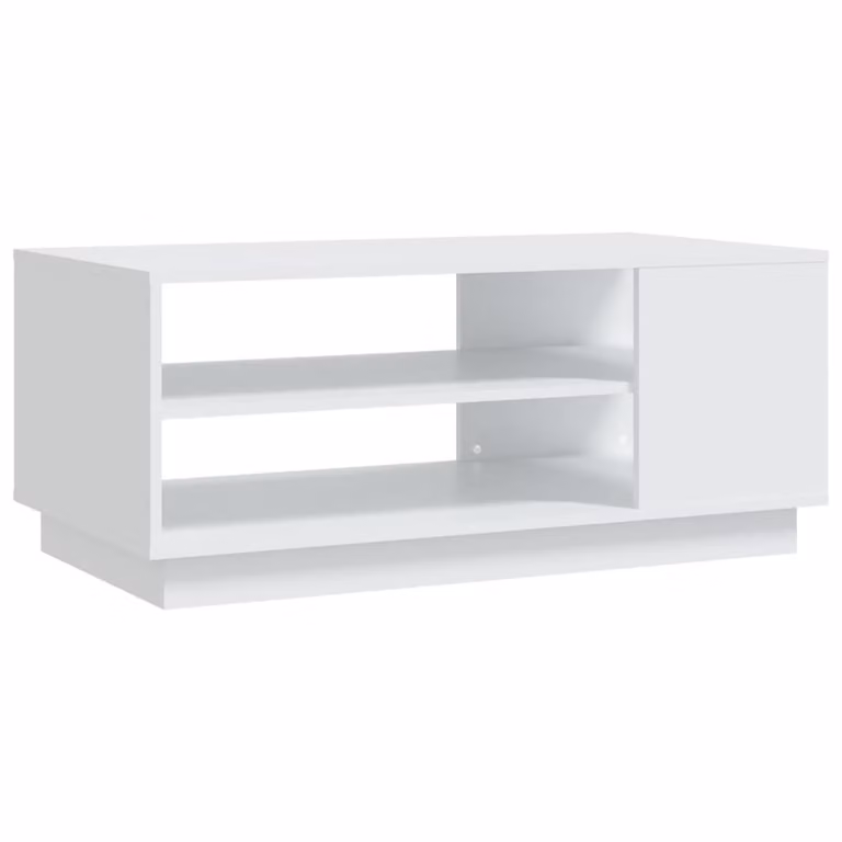 Tavolino da Salotto Bianco 102x55x43 cm in Truciolato