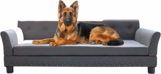 Panchina per cani grande XL 100 kg Grigio 120x74x40 cm