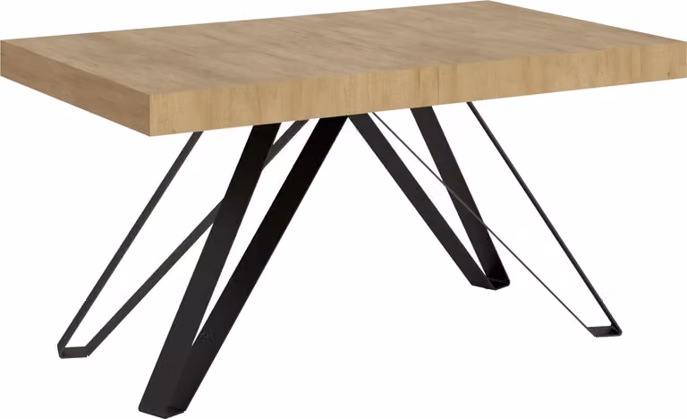 ITYHOME - Tavolo allungabile 160/420X90 cm Terium quercia natura gambe antracite