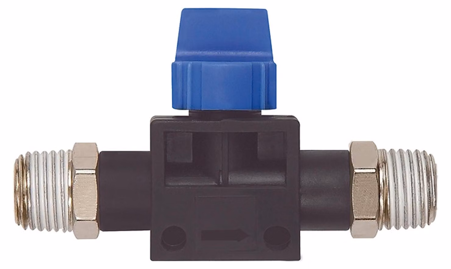 Valvola Riegler a 3/2 vie "Serie blu", AG/AG R 1/4, rivestimento del filetto