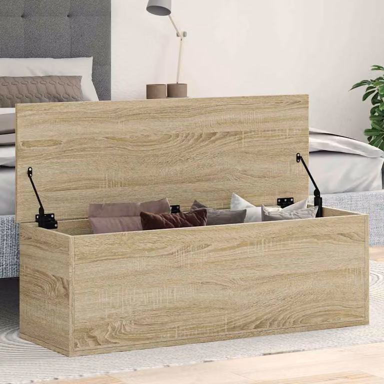 Contenitore Portaoggetti vidaXL in Truciolato e MDF, Colore Rovere Sonoma, L 102 x P 35 x H 35 cm