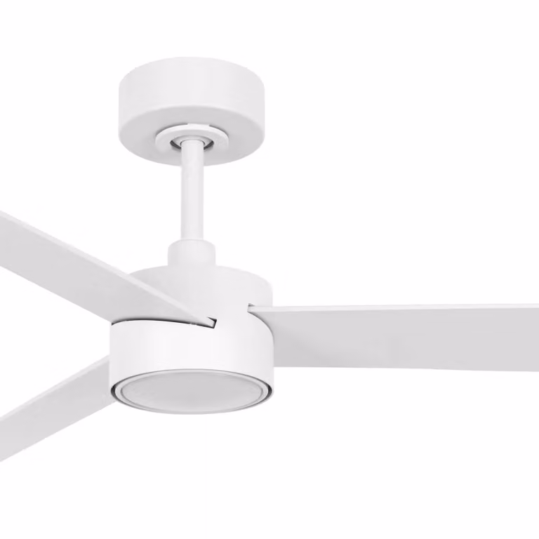 Beacon Lighting Ventilatore da soffitto con luce Clima IV, bianco, silenzioso Climate dimmerabile, Bianco / Opale, Soggiorno / Sala da pranzo, Plastica, Moderno
