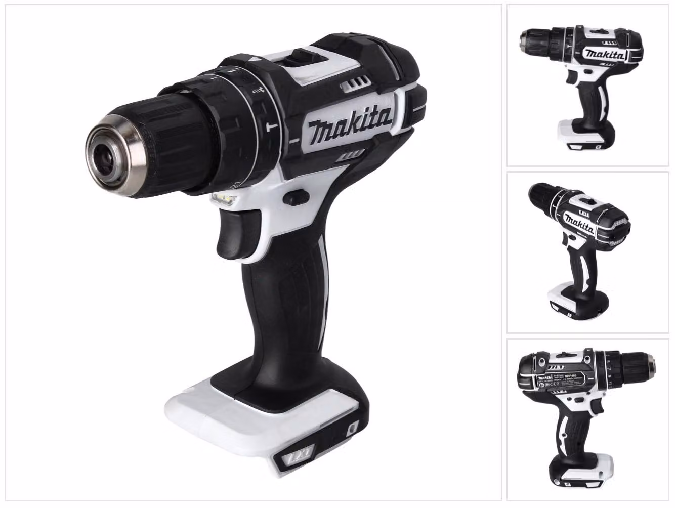 Makita DHP 482 ZW Trapano avvitatore a percussione a batteria 18V 62Nm bianco - senza batteria, senza caricabatterie