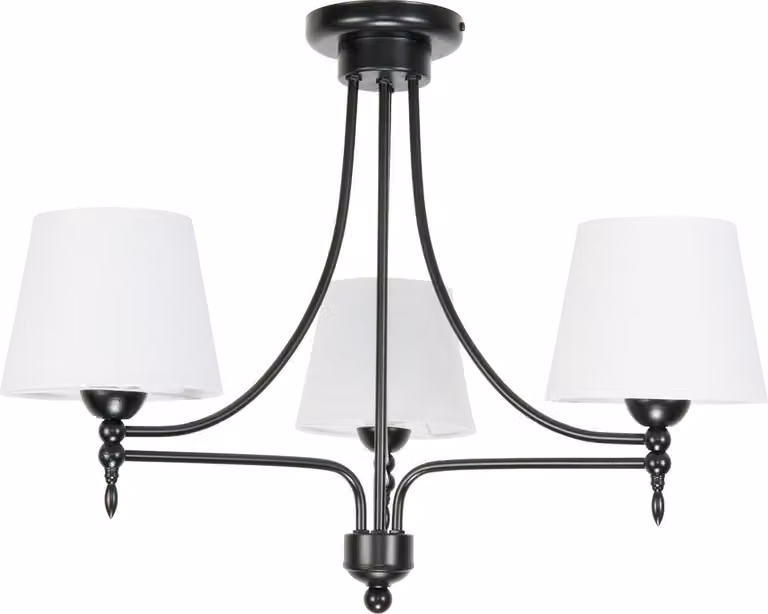 Lampada a sospensione bianca con paralume nero ARTURO NEGRO 11-992
