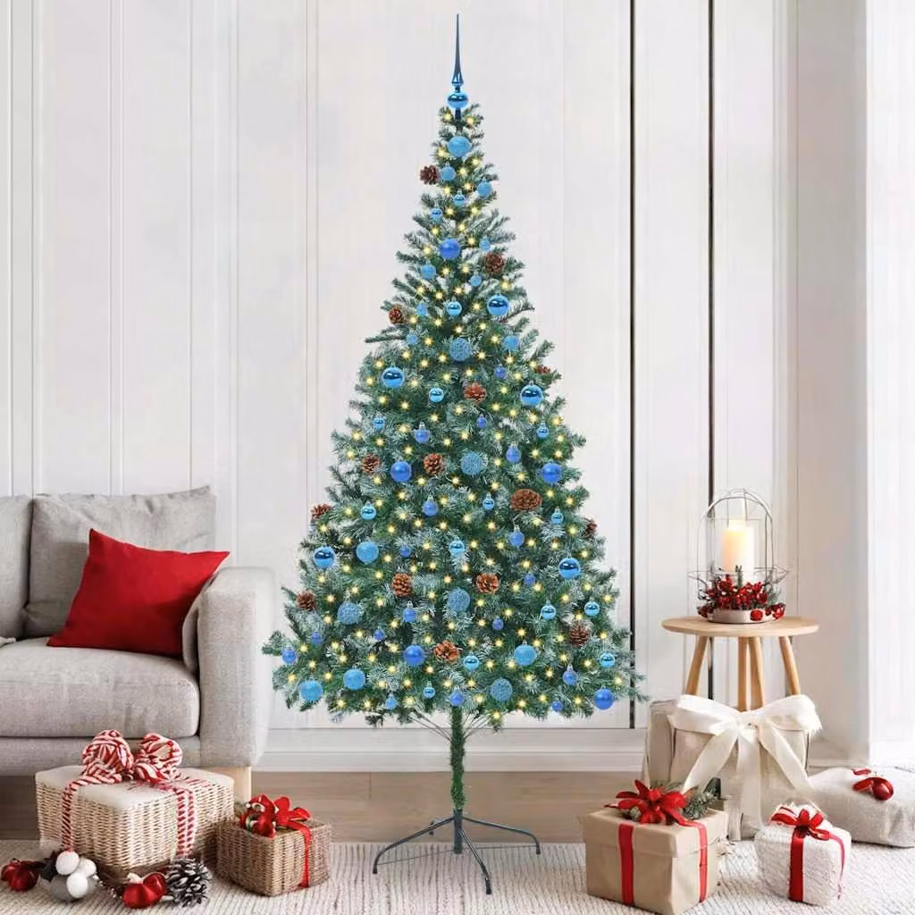 Maison Exclusive - Albero di Natale artificiale, verde, 210 cm, realizzato in PVC e acciaio