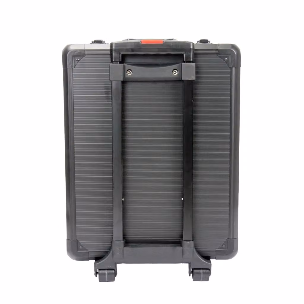 Mobile contenitore Chicfurn con 4 cassetti e ruote in plastica nera per garage e officina L: 54,5 cm, P: 41,5 cm, H: 24 cm