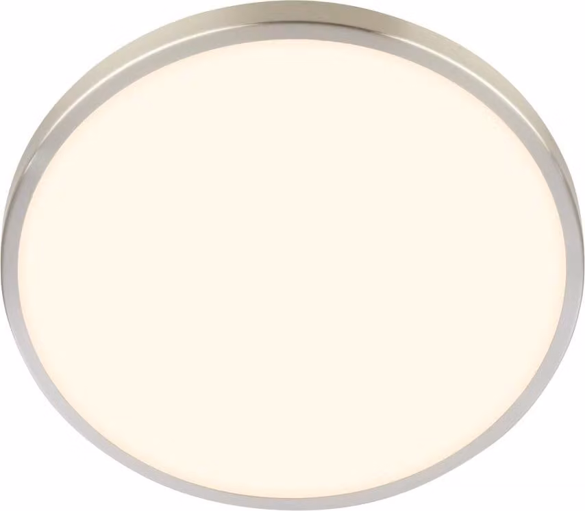 Briloner NOBRE Lampada da soffitto a LED, coprifaro decorativo, luce bianca calda, nichel opaco, Ø33 x 6 cm