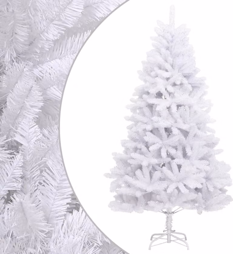 Maison Exclusive - Albero di Natale artificiale pieghevole con supporto, colore bianco, altezza 240 cm