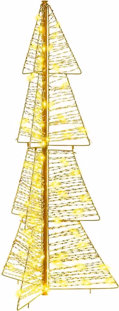 Albero di Natale con 100 LED Bianco caldo 120 cm PET
