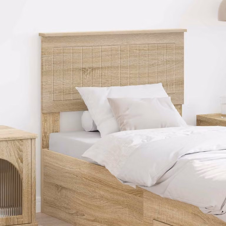 Testiera per letto moderna vidaXL in legno ingegnerizzato Rovere Sonoma, colore marrone