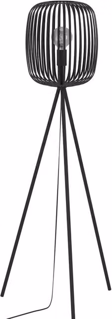 Piantana Minimal Romazzina Eglo in Metallo Nero con 1 Luce E27, Altezza: 140,5 cm