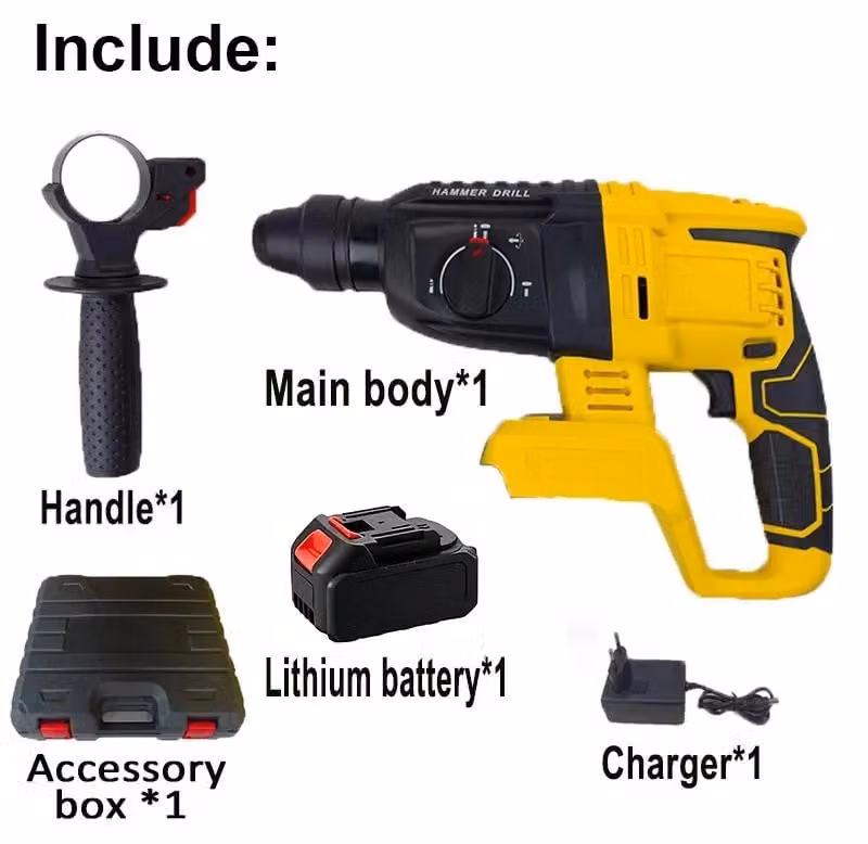 Trapano avvitatore a batteria - Modelli 188H/189H - Motore brushless - Senza fili - 21 V - 1080 W - Diametro di foratura fino a 26 mm - 1 batteria