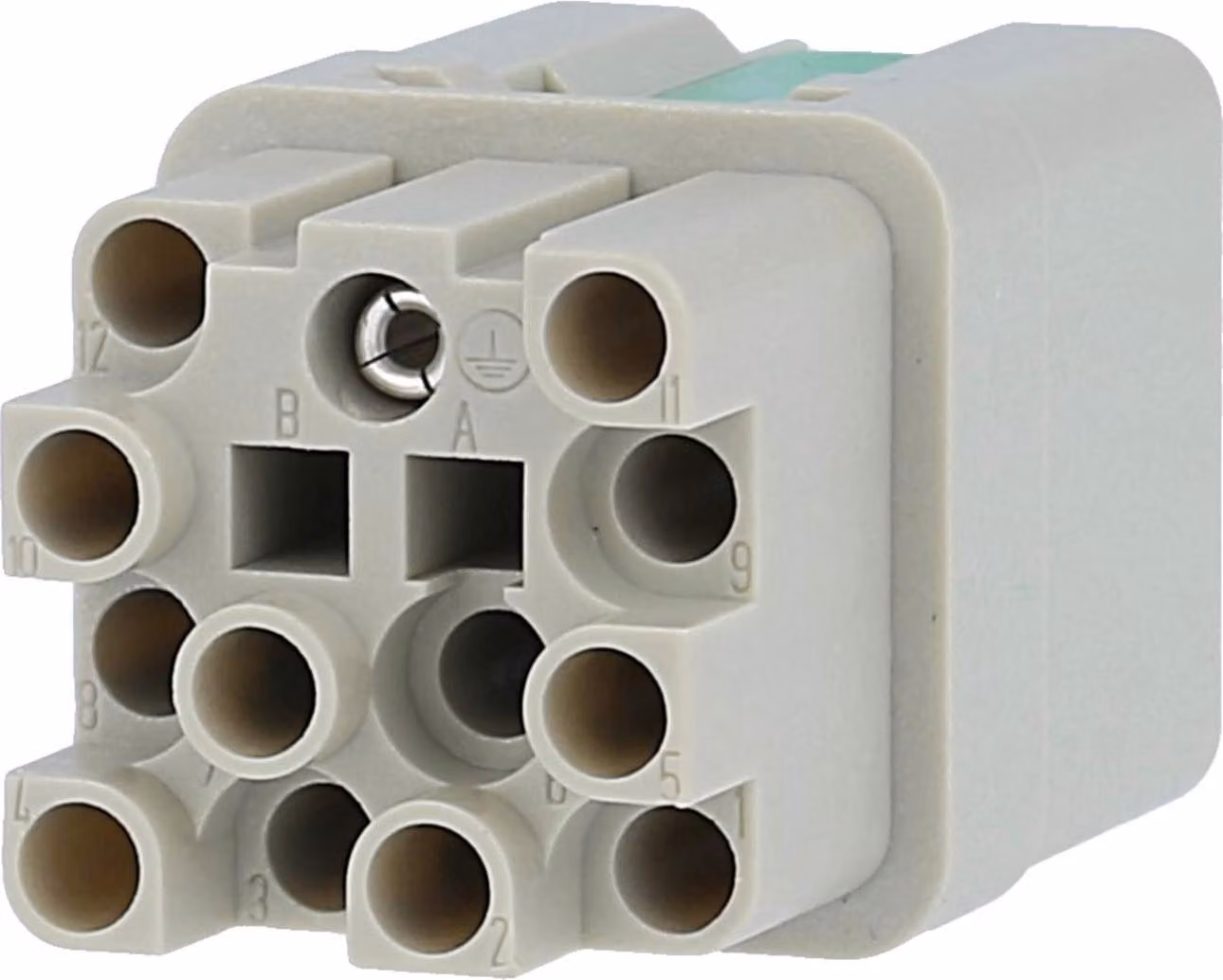 HARTING Han Q12/0 Inserto femmina (F) Connettore a crimpare / Quick-Lock (PE), 12 poli + PE 400 V, 10 A - 1 pezzo
