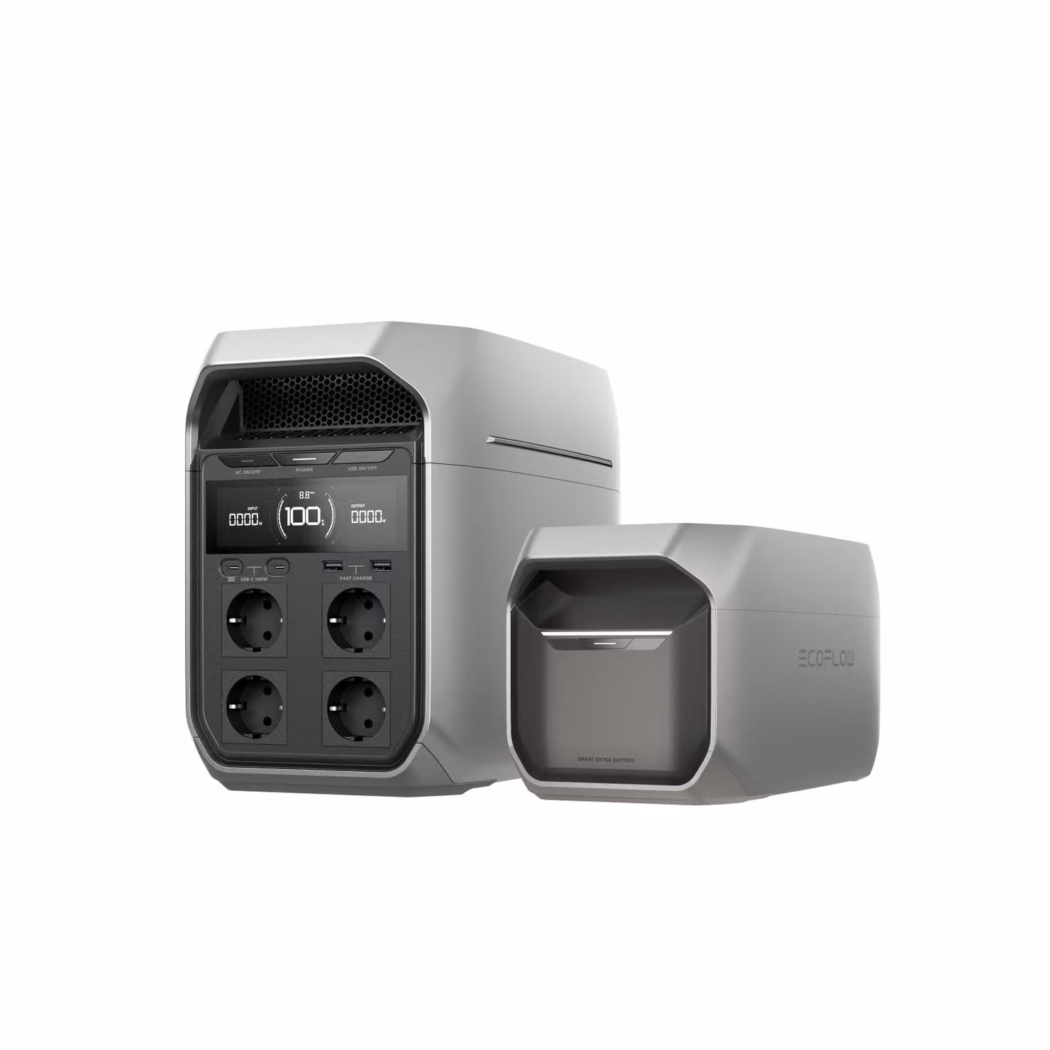 EcoFlow Centrale elettrica DELTA 3 Plus, 1024Wh con batteria aggiuntiva batteria LFP, ricarica completa in 56 min, uscita fino a 1800W
