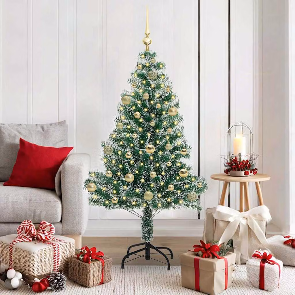 Maison Exclusive - Albero di Natale artificiale, ricoperto di neve, con luci LED, altezza 150 cm