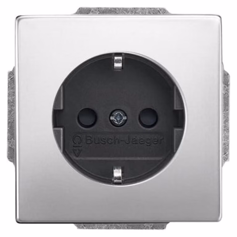 Busch-Jaeger SCHUKO Inserto per presa di corrente in acciaio inox 2300 EUCB-866