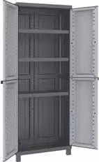 Armadio Alto Tuttopiani Serie Twist Black 2680 Terry Grigio L: 69 cm, P: 39 cm, H: 170 cm