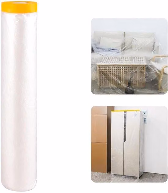 Pellicola trasparente per rivestimento, 20 m x 270 cm, autoadesiva e impermeabile, per auto, mobili e pavimenti
