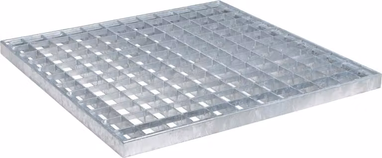 Grata Argento 40 x 40 x 2 cm Acciaio Zincato a Caldo