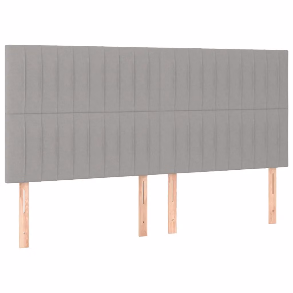 Testiera decorativa Design Mania in tessuto grigio chiaro L: 160 cm, P: 5 cm, H: 118/128 cm – 2