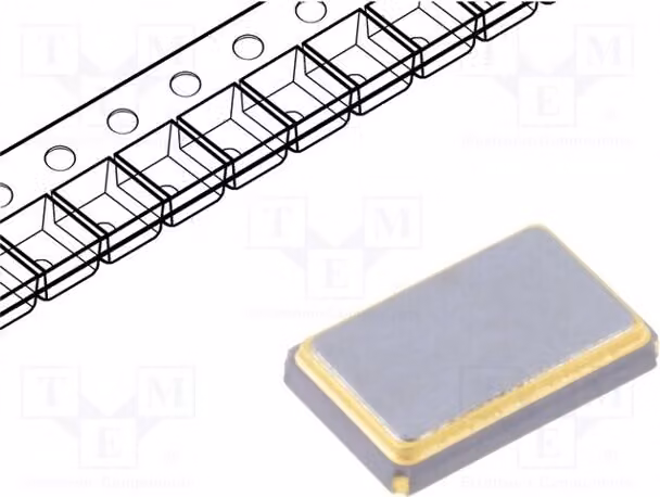 1 x Oscillatore: Cristallo al quarzo, 50 ppm, SMD, 18 pF, 16 MHz, 5x3,2x1 mm, modello LFXTAL030819, confezione sfusa. Oscillatore a cristallo