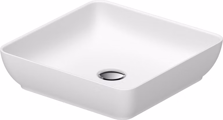 Duravit Sivida vasque à poser rectangulaire, 400x400mm, sans trou pour robinet, sans trop-plein, 2660013200, 2660013200