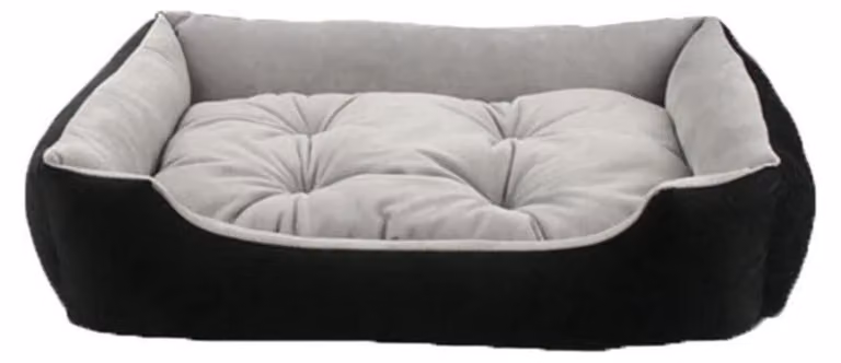 Cuccia per cani, forma rettangolare, rivestimento removibile e lavabile, antiscivolo, colore grigio, taglia 4XL (110x83x16 cm)