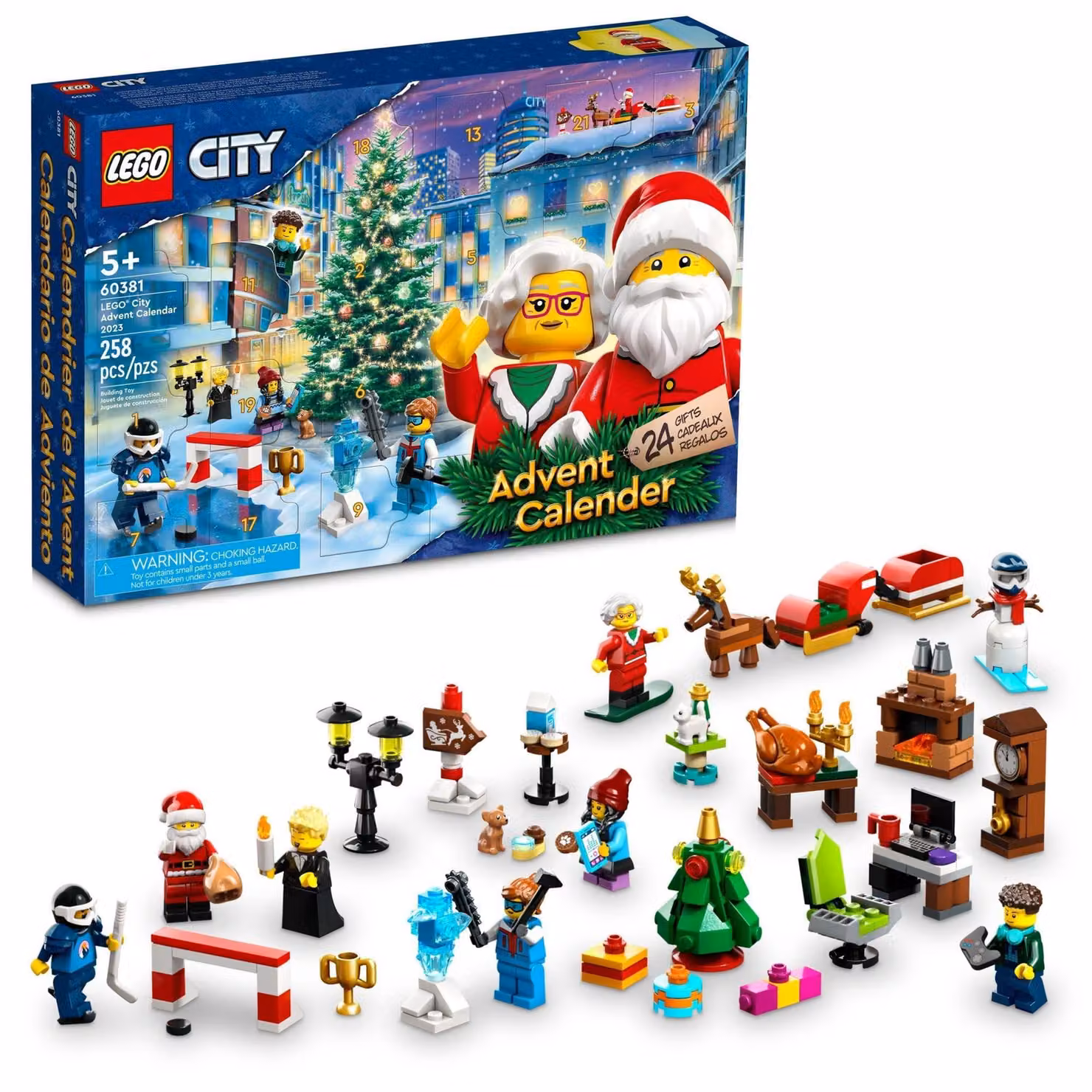 Elzusha - Calendario dell'Avvento LEGO City 2023 con sorprese per bambini