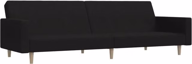 Divano letto | Sof¨¤ letto | Letto singolo a 2 Posti Nero in Tessuto