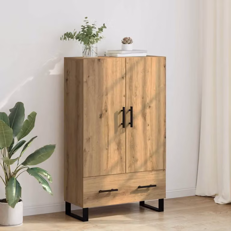 Credenza moderna vidaXL in rovere marrone con ante e ripiani interni L/P/H: 69,5 x 30 x 115 cm