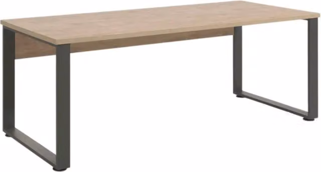 Scrivania professionale retta 170cm – Rovere dorato e nero – Collezione DEPÉ