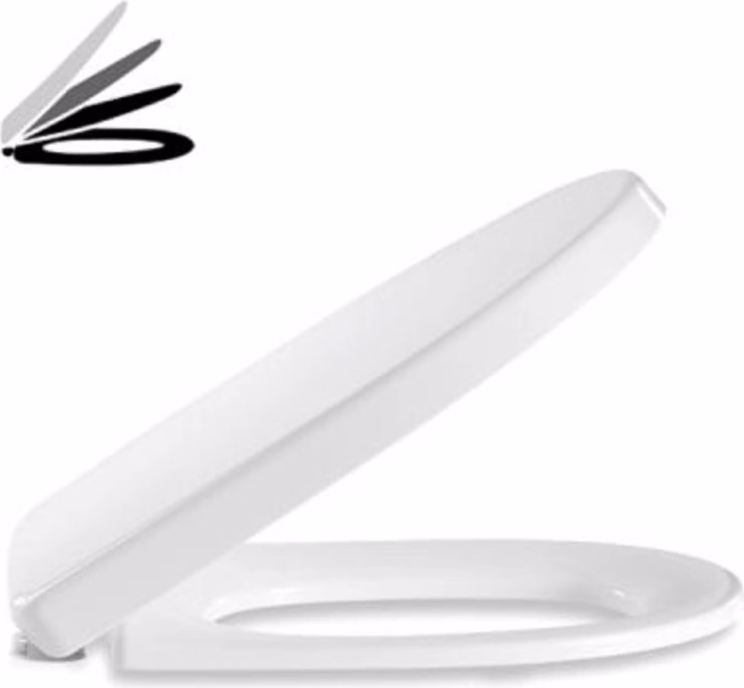 Pressalit Delight Sedile per WC con chiusura morbida e cerniera in acciaio inox D09999 Bianco