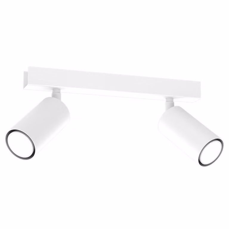 Lampada da soffitto HUDSON bianca 2xGU10x8W in metallo, dimensioni: 15,5x30x5,5 cm, IP20, Milagro
