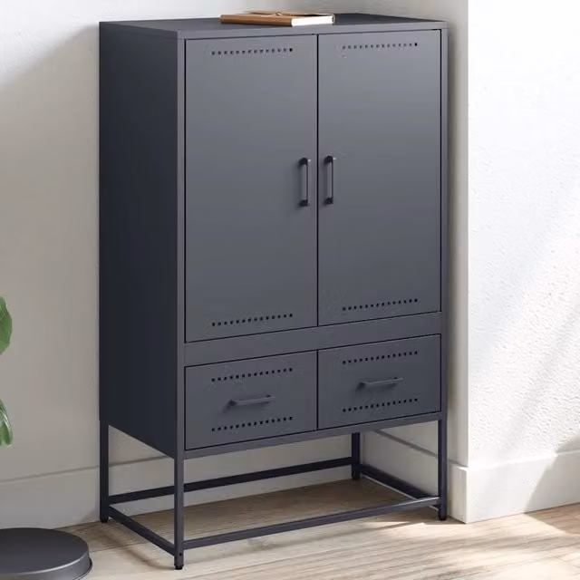 Credenza vidaXL in metallo antracite opaco L/P/H: 68 x 39 x 111,5 cm – 1
