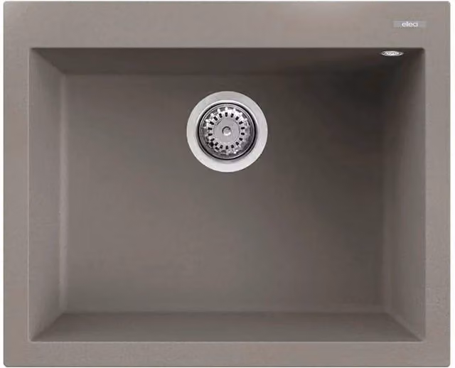 Lavello Elleci Incasso 1 vasca 61x50 Quadra 110 Keratek Plus Grigio Dove Grey LKQ11093