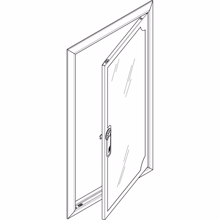 Cornice ABN + sportello di ispezione 2x5 per quadro di distribuzione da incasso, a 2 file GBRU25TS