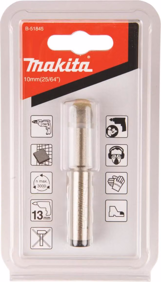 Makita Trapano per piastrelle, 10 x 13 mm Piastrella - 10 mm x 13 mm