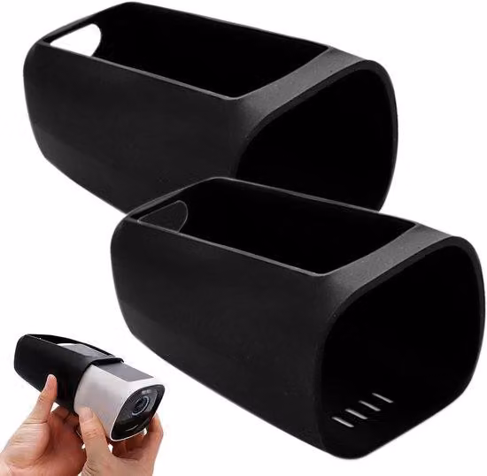 Custodie in silicone per telecamere di sicurezza, nere, per Eufy Cam 3, intercambiabili