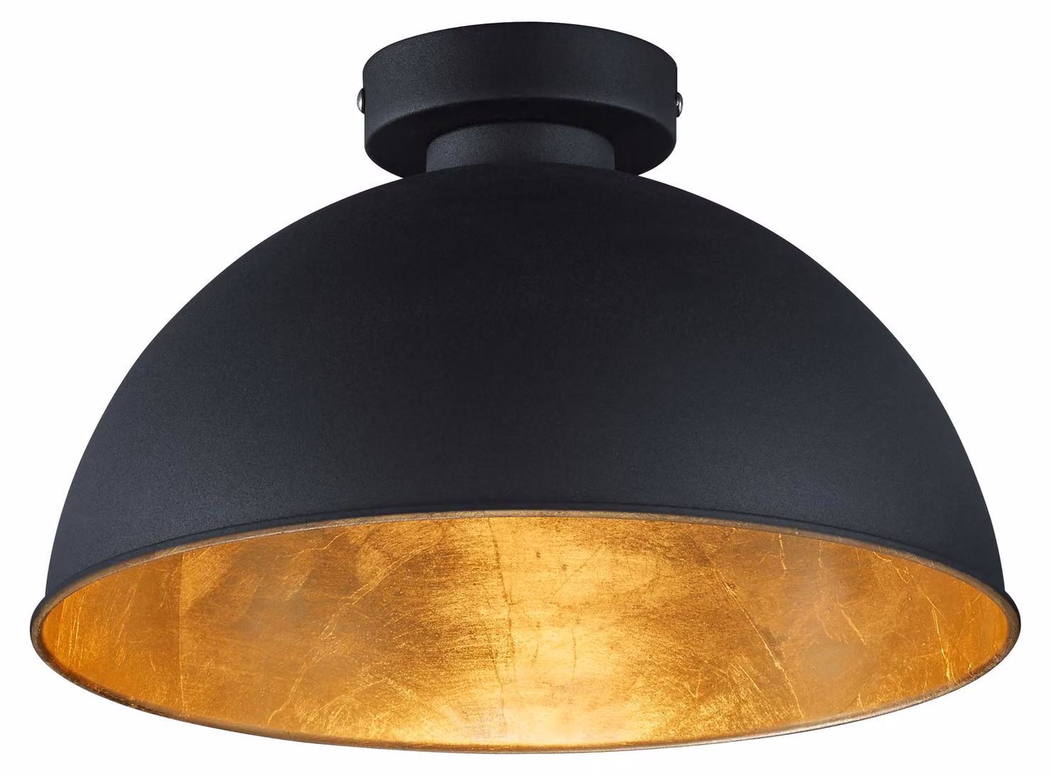 Lampada da soffitto moderna rotonda nera - Magna Basic Modern E27 lampada da camera illuminazione interna apparecchio / lampada