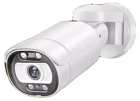 Telecamera IP, risoluzione 5 MP, audio bidirezionale, riconoscimento persone con IA, per esterni, certificata CE