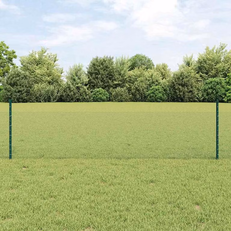 Maison Exclusive - Recinzione con paletto Verde 0,5 x 10 m Acciaio e PVC