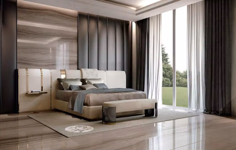 Luxus Schlafzimmer Bett Doppelbett Möbel Designs Italien Bizzotto Betten Polster