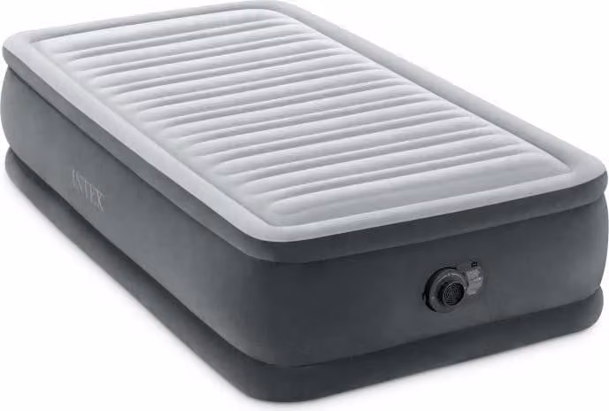 Letto gonfiabile Intex Comfort Plush, letto singolo, 100 x 190 cm, Fiber-Tech, pompa elettrica integrata