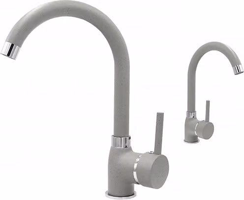 Granitan - Miscelatore cucina - Rubinetto cucina altezza 30 cm - Miscelatore lavello grigio - BETA