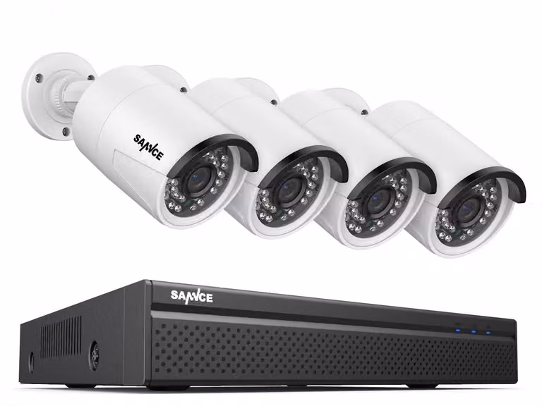 Sistema di sicurezza - Registratore video in rete (NVR) a 8 canali - Risoluzione 5MP - PoE (Power over Ethernet) plug & play - Visione notturna - Grado di protezione IP66