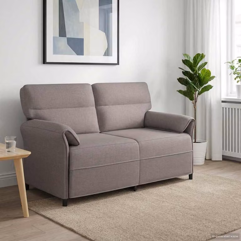 vidaXL Divano a 2 Posti Moderno in Tessuto con Cuscini, L: 158 cm, P: 83 cm, H: 95 cm, Grigio o Beige